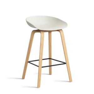 HAY - About A Stool AAS 32 H 65 cm, chêne laqué / acier noi…