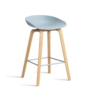 HAY - About A Stool AAS 32 H 65 cm, chêne laqué / acier ino…