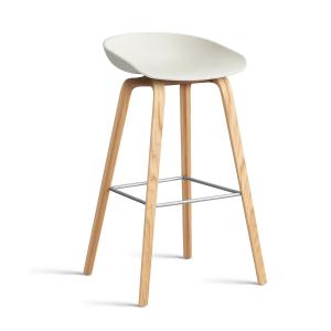 HAY - About A Stool AAS 32 H 85 cm, chêne laqué / acier ino…
