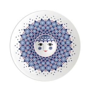 Bjørn Wiinblad - Olga plat de service Ø 33 cm, bleu / blanc…