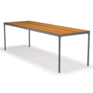 HOUE - FOUR Table d'extérieur, 270 x 90 cm, bambou / gris f…
