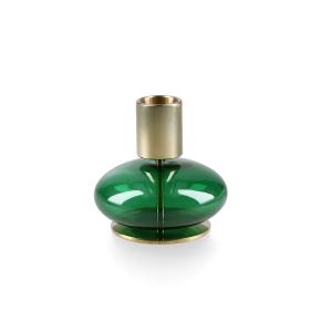 Holmegaard - Bubble Bougeoir, H 8 cm / vert