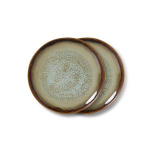HKliving - 70's Assiette Ø 17,5 cm, contrast (set de 2)