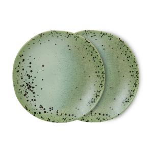 HKliving - 70's Assiette Ø 22 cm, fleck (set de 2)
