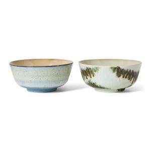 HKliving - 70's Bol Ramen, Ø 19 cm, minimalism (set de 2)