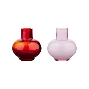 Marimekko - Mini Vase Ø 5,5 x H 6 cm, rouge rubis / rose (s…