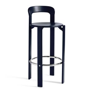 HAY - Rey Tabouret de bar, 75 cm, deep blue (patins en plas…