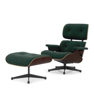 Vitra - Lounge Chair & Ottoman, noir, noyer foncé, Calma, 1…