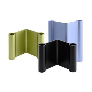Muuto - Pair Set de bougeoirs, noir / vert / bleu clair (se…