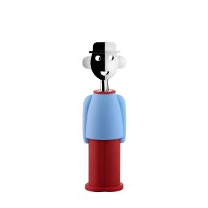 A di Alessi - Tire-bouchon Alessandro M ., bleu clair / rou…