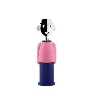 A di Alessi - Tire-bouchon Alessandro M ., rose / bleu