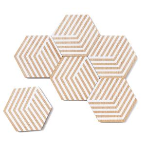 Areaware - Table Tiles Optic Lot de 6 sous-verres, blanc