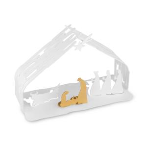 Alessi - Lit d'écorce, acier blanc / or