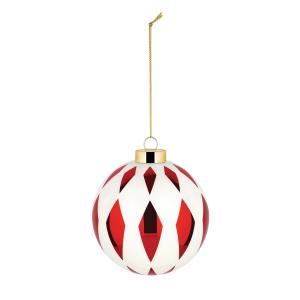 Alessi - Delight Boule de Noël 6, blanc / rouge / or
