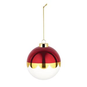 Alessi - Delight Boule de Noël 7, blanc / rouge / or