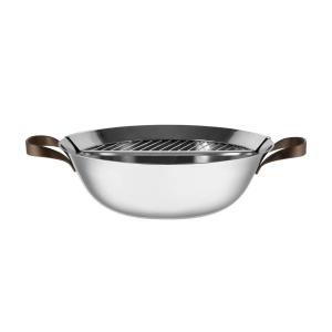 Alessi - Edo wok sans couvercle ø 36 cm, acier inoxydable