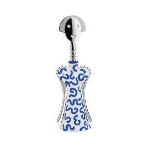 Alessi - Tire-bouchon Anna G. Delft, blanc / bleu