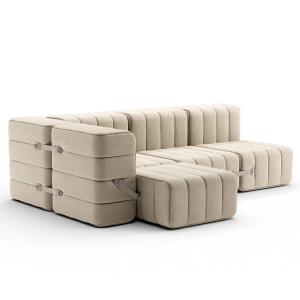 Ambivalenz - Curt Canapé Set 9, gris / beige (Jet - 9110)