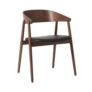 Andersen Furniture - AC2 Chaise, hêtre fumé / cuir PU noir