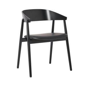 Andersen Furniture - AC2 Chaise, hêtre laqué noir / cuir PU…