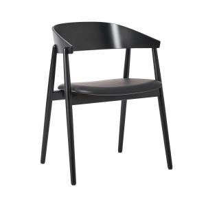 Andersen Furniture - AC2 Chaise, hêtre laqué noir / cuir PU…