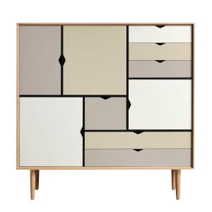 Andersen Furniture - S3 Commode, chêne huilé/ Façades silve…