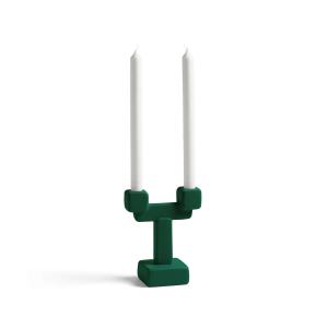 & klevering - Chunk Bougeoir, 2 branches, H 18 cm, vert