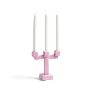 & klevering - Chunk Bougeoir, 3 branches, H 20,5 cm, rose