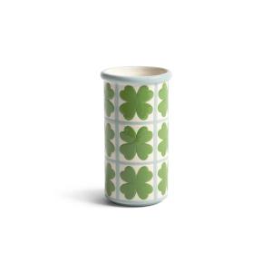 & klevering - Patch Vase, Trèfle, Ø 9 x 16,5 cm,, vert