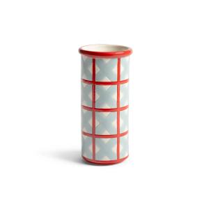 & klevering - Patch Vase, croix, Ø 9 x 19 cm, bleu clair /…
