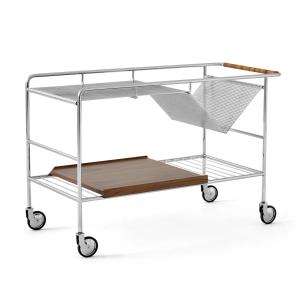 & Tradition - Alima NDS1 Chariot de service, chrome/noyer l…