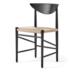 & Tradition - Drawn HM3 Chaise, laquée noire / cordon en pa…