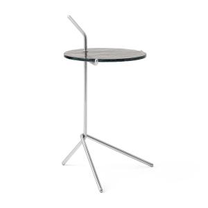 & Tradition - Halten Side Table SH9, verre fumé / acier ino…