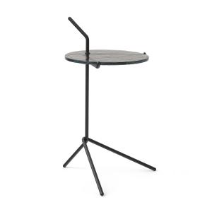 & Tradition - Halten Side Table SH9, verre fumé / noir chau…