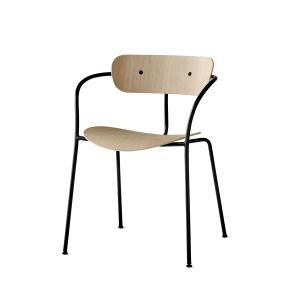 & Tradition - Chaise avec accoudoirs Pavilion, cadre noir /…
