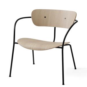 & tradition - Chaise longue Pavillon AV 5, noir / chêne laq…