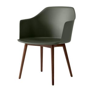 & Tradition - Rely Armchair HW76, noyer laqué / vert bronze