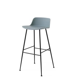 & Tradition - Rely HW86 Chaise de bar, light blue / noir