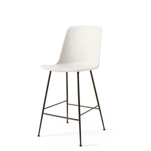 & Tradition - Rely HW91 Chaise de bar, blanc / bronze