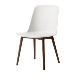 & Tradition - Rely Side Chair HW71, noyer laqué / blanc