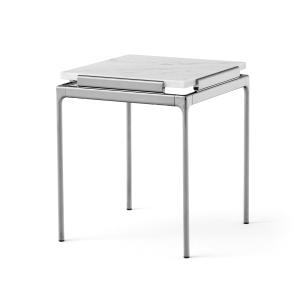 & Tradition - Sett Side Table LN11, Bianco Carrara / chrome…