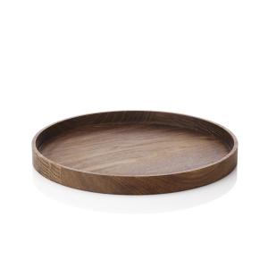 applicata - Luna tray plateau de service, ∅ 28 cm, chêne fu…