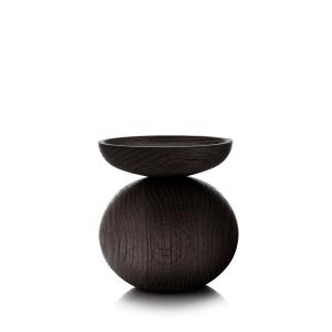 applicata - Shape Ball Vase, chêne teinté noir