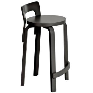 Artek - Chaise de cuisine K65, bouleau laqué noir