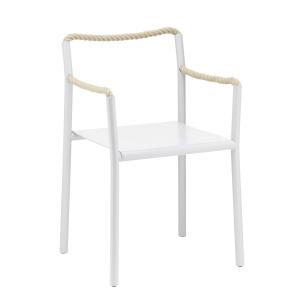 Artek - Chaise avec corde Rope chair, gris clair / naturel