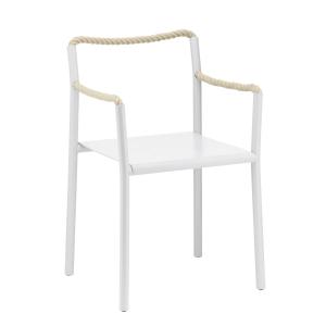 Artek - Chaise avec corde Rope chair, gris clair / naturel