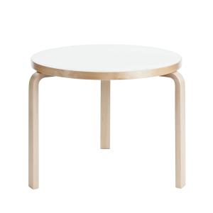 Artek - 90B Table H 74 cm, bouleau / blanc