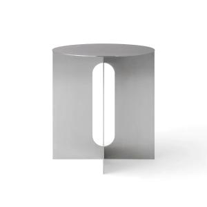 Audo - Androgyne Table d'appoint Base, Ø 40 cm, acier bross…