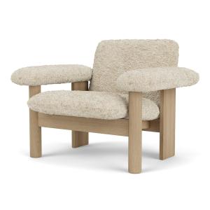 Audo - Brasilia Lounge Chair, chêne naturel / peau de mouto…