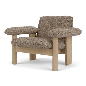 Audo - Brasilia Lounge Chair, chêne naturel / peau de mouto…